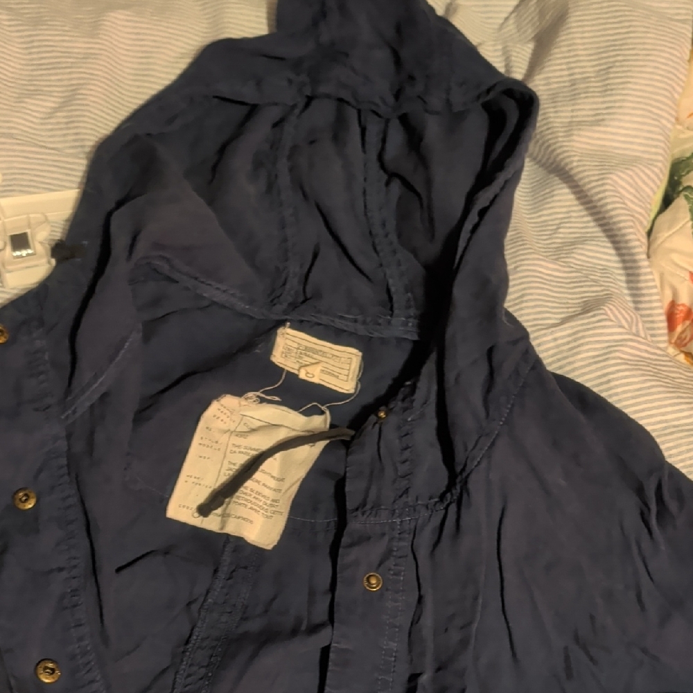 Current/Elliott Navy Hooded Jacket